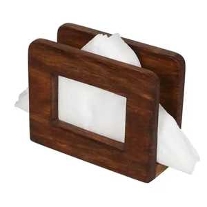 Boîte à mouchoirs en bois faite à la main, écologique, ronde, style vintage, décoration intérieure, finition chêne rustique, accents en laiton, utilisation en avion - Product Image 2