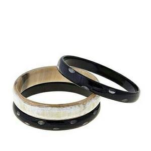 Bracelet en corne de buffle poli à la main, matériau naturel, écologique, artisanal, cadeau décoratif par madiha art and crafts - Product Image 1