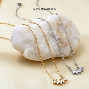 Collier pendentif feuille en zircon plaqué or 18 carats, chaîne délicate pour clavicule, pour femme, cadeau de fête - Product Image 5