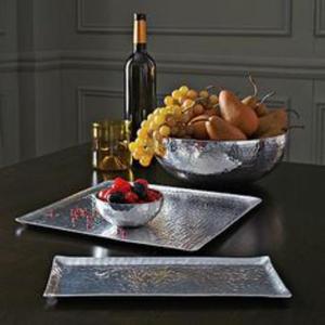 Bandeja de Servicio Decorativa de Acero Inoxidable, Vajilla Contemporánea para Mesa de Comedor, Duradera, para Presentación de Alimentos, para Hoteles, Restaurantes y Hogares - Product Image 5