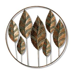 Décoration murale en métal inspirée de la nature, très vendue, pour l'intérieur moderne de la maison, sculpture murale élégante en fer. - Product Image 1