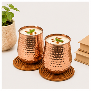 Bulk Wholesale Pure Hammered <b>Copper</b> Glass Set Handcrafted Eco-Friendly <b>Copper</b> <b>Cup</b> for Home & Hotel Drinkware - Product Image 3
