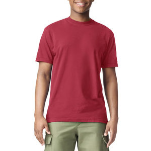 Camiseta de Manga Corta para Hombre, 100% Algodón, 220 GSM, Tejido Grueso, Corte Regular, Cuello Redondo, Impresión de Logotipo de Marca Personalizada, Ecológica - Product Image 1