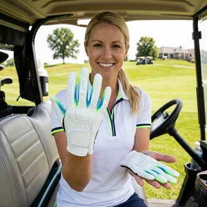 Guante de Golf de Piel Cabretta Premium para Mano Izquierda, Agarre Suave, Diseño con Ventilación en los Dedos, Patrón Personalizado, Fabricante OEM ODM - Product Image 5