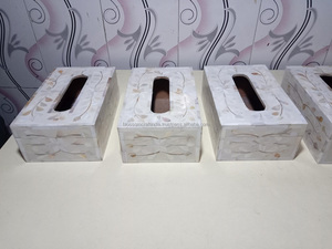 Caja de Pañuelos de Resina Hecha a Mano de Alta Calidad, Adornos para el Hogar Axiom, para Uso en Hoteles y en el Hogar, Vajilla con Incrustaciones - Product Image 5