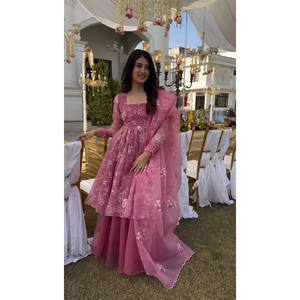 Party Wear XL Salwar Kameez Top and Bottom with Dupatta Polyester Comfortable and Stylish - Product Image 4