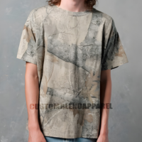 T-shirt d'été en maille à imprimé camouflage coupe classique pour homme, dernière mode, 100 % coton, écologique, logo personnalisé, sérigraphie 220g