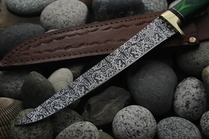 Handmade Stainless Steel Industrial Grade Professional Fish Fillet Knife Wood Handle Slide Open Blade Leather Sheath 3-Year - Product Image 4