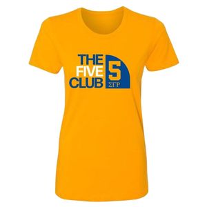 Camiseta de la Serie Sigma Gamma Rho Club, Camiseta Bordada Personalizada de la Hermandad Griega para Mujer, Informal, de Algodón, Manga Corta, Estilo Urbano - Product Image 1