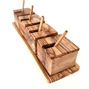 Ensemble d'étagères à épices en bois personnalisable, boîte à épices multifonctionnelle, respectueuse de l'environnement, durable et résistante, facile à nettoyer - Product Image 2