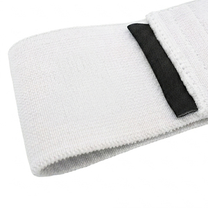 Manguitos de compresión elásticos resistentes para hombre, soporte de codo, protección para levantamiento de pesas, piernas y brazos, manguito de compresión blanco - Product Image 5
