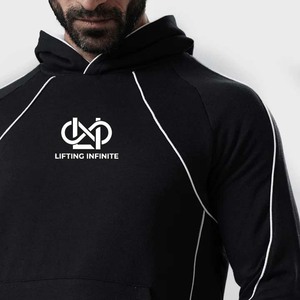 เสื้อฮู้ดพิมพ์ลาย Unisex รุ่น Lifting Infinite สีน้ำเงินเข้ม ทรงปกติ สวมใส่สบายๆ สำหรับฤดูใบไม้ร่วง ระบายอากาศได้ดี แห้งเร็ว ผ้าเฟรนช์เทอร์รี่ - Product Image 6