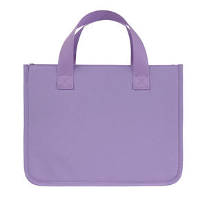 Sac fourre-tout décontracté en nylon violet personnalisable, grande capacité, pour étudiants, idéal pour l'école - Product Image 2