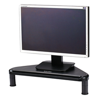 Support d'écran d'ordinateur d'angle en ABS personnalisable, design ergonomique, style moderne, gestion des câbles, 3 hauteurs, pour hôpitaux et écoles