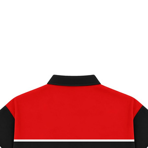 Limitedless Boys Men's <b>Red</b> Black Short Sleeve Turtleneck <b>Shirt</b> Contrast Trim Regular Fit Formal Front 100% Cotton Knitted Fabric - Product Image 4