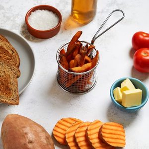 Premium Quality Stainless Steel Mesh Fry Server Basket Metal <b>Table</b> Chips Nachos French Fries Serving Basket for Restaurants - Product Image 5