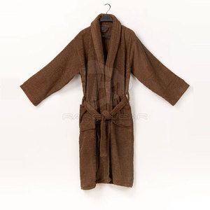 Peignoir en tissu éponge pour homme Cozy Lifestyle, 100% coton, respirant, manches longues, poches, confort relaxant, à porter tous les jours à la maison - Product Image 2