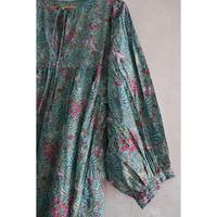 Robe longue d'été et d'automne en coton 100% écologique, respirante, à imprimé floral fait main, taille naturelle, lavable, style bohème décontracté