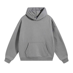 Sudaderas con Capucha para Hombre, Color Sólido, con Bolsillo, Estilo Pullover, Algodón French Terry, Ropa Casual de Invierno - Product Image 2
