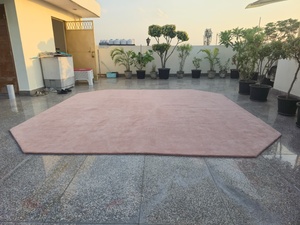 Modern <b>Abstract</b> Irregular Shape Hand Tufted 100% Wool Area Rug | Custom Designer Handmade Carpet Supplier - Product Image 6