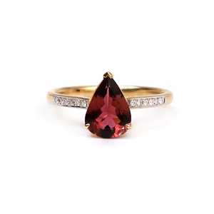 Bague en tourmaline naturelle en argent Sterling 925 plaqué or 14 carats, bijoux fins faits à la main pour femmes, classique, à porter au quotidien, cadeau élégant - Product Image 3