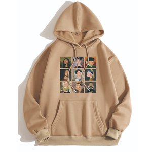 Sweat-shirt à capuche en tricot uni à manches longues pour femme, de haute qualité, style streetwear modeste, design crop top, hiver, 100% personnalisable - Product Image 1