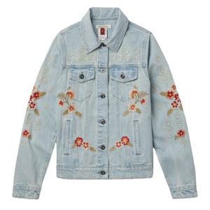 Servicio OEM: Chaquetas Vaqueras de Tallas Grandes para Mujer, Diseño Personalizado, Jeans Lavados de Primera Calidad, Chaquetas Casuales de Corte Ajustado para Mujer - Product Image 1