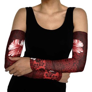 Manchon de bras unisexe à manches longues en soie glacée, imprimé par sublimation, protection solaire UPF50+ toutes saisons - Product Image 4