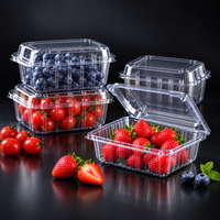 Groothandel transparante plastic blisterverpakkingen met compartimenten voor fruit, cake en salade verpakkingen