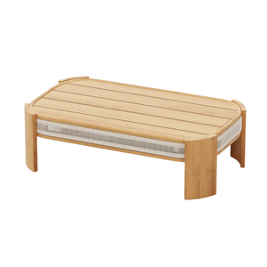 Luxury <b>Teak</b> <b>Wood</b> Outdoor Sofa Set with Cream Cushions Modern Garden Patio <b>Furniture</b> for Villa Resort and Coastal Living - Product Image 5