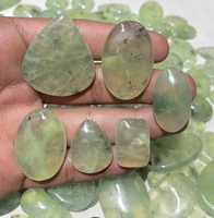 Boucles d'oreilles en prehnite cabochon naturelle, pierre brute, collier en prehnite, bijoux fins de luxe, pierres précieuses au meilleur prix auprès du fournisseur