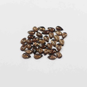 Cuarzo Ahumado Marrón Suelto de Alta Calidad, Cabujón Liso en Forma de Pera, Natural para la Fabricación de Joyas, Piedras de Rubí y Esmeralda al por Mayor - Product Image 1