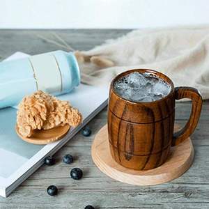 Jarra de Cerveza de Madera Hecha a Mano con Inserto de Acero Inoxidable, Diseño Clásico, Agarre Ergonómico, Apta para Lavavajillas y Microondas, Caja de Regalo, Ideal para el Hogar, Bar o Fiestas - Product Image 4