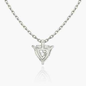 จี้เพชรทรงทริลเลียนคัทสุดหรู ผลิตในห้องปฏิบัติการ พร้อมสร้อยคอเงินแท้ 925 ชุบทอง ดีไซน์เรียบง่าย เหมาะสำหรับทุกเพศ ใส่ไปงานปาร์ตี้ได้ - Product Image 4