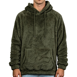 Sweat à capuche unisexe en polaire Sherpa personnalisé, chaud et doux, pour l'hiver, style streetwear décontracté, imprimé, 100 % coton biologique - Product Image 1