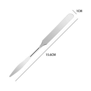 ไม้พายสแตนเลสทรงสี่เหลี่ยมสำหรับเครื่องสำอาง เครื่องมือผสมรองพื้นแบบมืออาชีพ ปลายสี่เหลี่ยมสำหรับเกลี่ยเครื่องสำอาง - Product Image 3