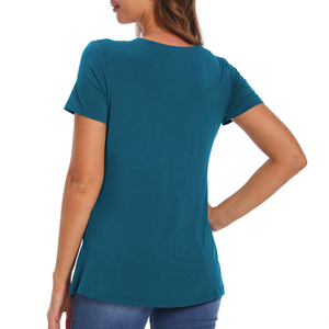 Vêtements d'allaitement tendance pour femmes, hauts d'allaitement de haute qualité, chemises de maternité à manches courtes pour l'automne et l'été, haut post-partum - Product Image 2