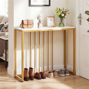 Consolle in Legno Stile Costiero Tradizionale da 99 cm con Stazione di Ricarica Integrata, Tavolo Stretto per Ingresso con Porte USB e Type-C - Product Image 5