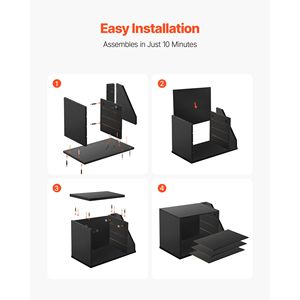 Organizzatore da Scrivania in Legno con 4 Ripiani Rimovibili per Ufficio - Product Image 6