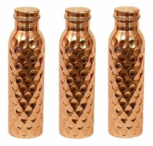 Copper Vacuum <b>Flask</b> Engraving Modern Design <b>Insulated</b> Eco-Friendly Water Bottle for Outdoor Hiking Use - Product Image 1
