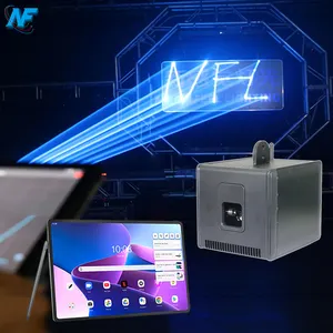 최신 미니 배터리 전원 3W 4W Lasercube 전화 앱 원격 제어 레이저 디스플레이 시스템