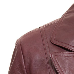Women Real <b>Leather</b> <b>Jacket</b> Custom Fashion Factory Direct Women's Genuine <b>Leather</b> <b>Blazer</b> Turn-down Collar Full Sleeve - Product Image 3
