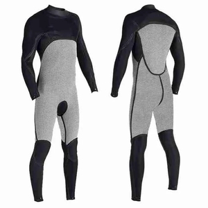 Men's Full Body Neoprene <b>Wetsuit</b> Long Sleeve 3.0mm Back Zip Waterproof All Seasons Swimwear Crew Neck Design Swimming Suit - Product Image 1