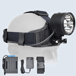 Lampe frontale à faisceau large 8000 lumens, portée 561 m, LED rechargeable ZEROBEAM H50 avec support de casque, IP67, intensité réglable, avec pack de 6 batteries - Product Image 1