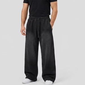 Pantalon de jogging pour homme Acid Water Oversize 400 grammes, délavé, coupe ample et épaisse, pour la gym et le fitness - Product Image 1