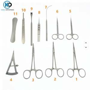 KAHLU ORTHOPEDIC Juego de Instrumentos Cosméticos de Acero Inoxidable para Cirugía Manual de Doble Párpado: Tijeras, Portaagujas y Pinzas Hemostáticas - Product Image 6