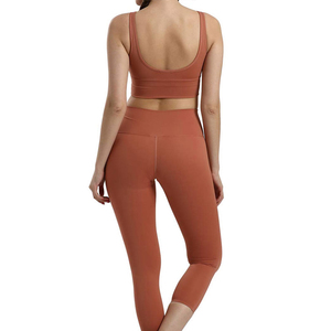 Conjunto de Yoga para Mujer, Diseño Nuevo, Profesional, Cintura Media, 2 Piezas, 100% Algodón, Elástico, Nueva Llegada - Product Image 2