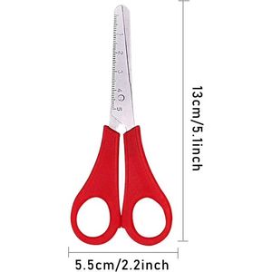 Children Kids Safety <b>Scissors</b> Blunt Tip Kids School Craft <b>Scissors</b> With Cm Scale <b>Left</b> And Right <b>Hand</b> Use For Paper Cutting - Product Image 1