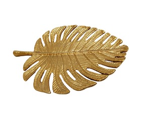 Modern Gold Leaf Aluminium <b>Decorative</b> Tray Irregular Shape Serving Plate Handcrafted for Home Hotel Kitchen Wedding <b>Retirement</b> - Product Image 5