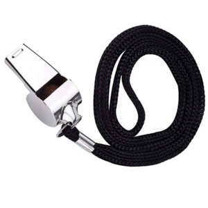 High Quality Referee Metal Coach Whistle Cords Polyester String Lanyard Coated Finish Customizable Length Diameter for Sports - Product Image 4